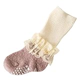 (靴下屋)kutsushitaya ベビーもこもこレース付ハイソックス　9～12cm キナリ