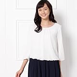 (シューラルー) SHOO・LA・RUE クリアシフォンビジューブラウス C6282901 02(M) ホワイト系(002)