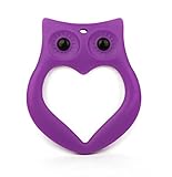 Gemini Fairy Lovely Owl Design Silicone Baby Teether Chewable BPA Free Silicone Teething Toy (Purple