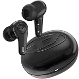 DIESEL ワイヤレスイヤホン イヤホン Bluetooth5.2 ブルートゥース 最大10時間音楽再生 急速充電 IPX5 防水規格 充電収納ケース付 (ディーゼル トゥルーワイヤレスイヤホン, ブラック)