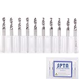 SPTA 超硬マイクロドリルビット 3.175mm CNC PCB彫刻ドリル フィット1/8"（3mm）シャンク Dremel (ドレメル）Proxxon ロータリーツール 10個のパック [並行輸入