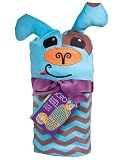 Sozo Baby-boys Newborn Puppy Swaddle Blanket and Cap Set, Brown, One Size (Discontinued by Manufactu