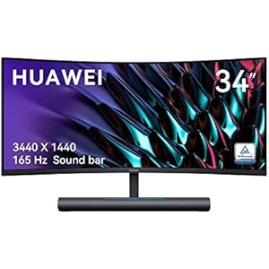【Amazon.co.jp限定】HUAWEI MateView GT デュアルスピーカーサウンドバー 34インチ 曲面ゲーミングモニター 165Hz WQHD 高さ/傾き調整機能