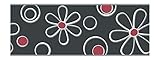 York Wallcoverings BT2704BSMP Graphic Daisy and Dots 8 X 10 Wallpaper Memo Sample, Black Onyx/Candy 