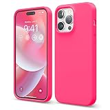 elago iPhone 14 Pro Max ケース 対応 iPhone 14 Pro Max ケース 液体 シリコン ケース 全面保護 カバー 耐衝撃 傷防止 柔らかいマイクロファイバーの裏地 6.7インチ(アイスレッド)