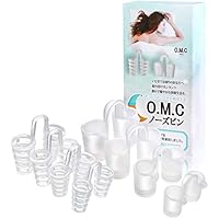 O.M.C TOKYO ノーズピン いびき防止グッズ　鼻腔を広げて鼻呼吸をサポート　シリコン素材 8個セット(S/M/L/XL各サイズ&times;2種類)