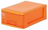 サンコープラスチック 小物収納 シルキー 幅18.2×奥26.5×高9.9cm オレンジ