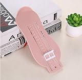 Keeeady 子供用品 キッズ 赤ちゃん 足の測定ツール 測定器 靴 長さを測定 ゲージ プラスチック かわいい 便利 1枚 (ピンク)