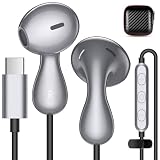 USB Type C ヘッドフォン Samsung Galaxy S24 Ultra S23 S22 S21 FE A54 A53用 USB C イヤホン マイク付き インイヤーヘッドホン 有線イヤホン iPhone 15 16 Pro Max Plus iPad Pro(M4)、Pixel 8 7 Pro 6a 5用