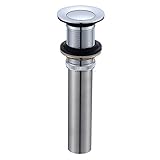 Decor Star pu-003-tc-v2 1 1 / 2 "バスルーム蛇口Vessel洗面化粧台シンクポップアップドレンストッパーオーバーフローなしクローム