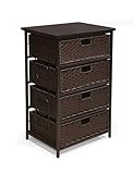 Badger Basket August Four Storage Unit, Tall Espresso by Badger Basket