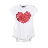 LittleSpring夏 ベビー ボディスーツ ボディ肌着 赤ちゃん レース カバーオール 半袖ロンパース 出産祝い 95