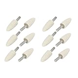 DealMux 6ミリメートルシャンク16ミリメートルのヘッドダイヤテーパ状マンドレルは、研削ポイントホワイト個入りをマウント