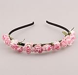 Excellent.advanced? バラの花クラウン フェスティバル鉢巻き結婚花輪花ヘアバンド