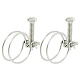 Hommy ホースクランプ　結束バンド 　強力ホースバンド?　調整可能　鋼線　水　油　32mm　2個入り
