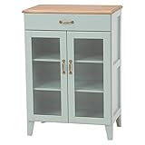 キャビネット(グリーン)　食器棚  幅60cm　MCC-6824GR