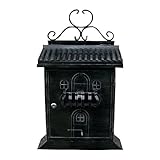 ポスト 郵便受け レトロ ブラック【幅34×奥行16×高61cm】 INK-15010036H