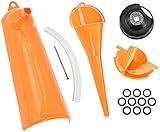 HDBUBALUS クランクケース フィルファネル プライマリーケース オイルフィルドドドリップフリー オイルフィルターファンネルセット オイルフィルターレンチとプライマリードレインプラグ付き ハーレーオレンジに対応