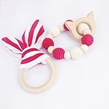 Mamiami Home おしゃぶり 噛がため 木製 ブレスレット 声が出て 兎耳