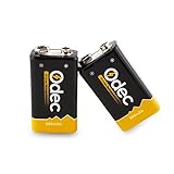 Odec 600mAh 9V Rechargeable Batteries (2-Pack Lithium-ion) [並行輸入品]
