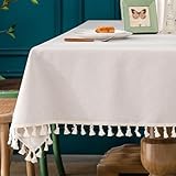 starink テーブルクロス 北欧 長方形正方形 撥水 防水 お洒落 可愛い しっかり生地 (ベージュ, 140x270)