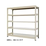 エスコ １２００ｘ４５０ｘ１８００ｍｍ／１５０ｋｇ／４段スチール棚 EA976DK-120B