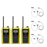 KENWOOD 特定小電力トランシーバー UBZ-LU20+対応イヤホンマイク K007 セット(イエロー, 3台セット)