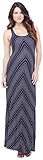 Ingrid & Isabel Chevron Stripe Racerbackマタニティマキシドレス US サイズ: L カラー: ブルー