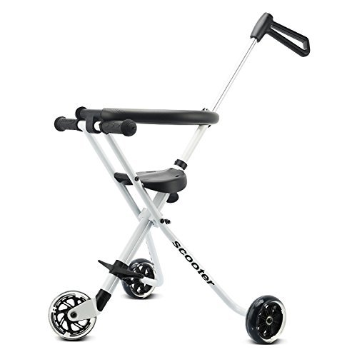 RoomClip商品情報 - [1年保証] MRG ハンディーキッズスクーター ベビーカー 3輪 超軽量 2.2kg 新型 バギー 高さ調整可能 1.5歳から バギー (ホワイト)