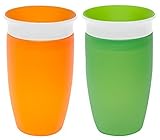 Munchkin Miracle 360 Sippy Cup, Orange/Green, 10 Ounce, 2 Count by Munchkin [並行輸入品]