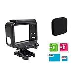 Perfk カメラフレームマウントハウジング　レンズキャップカバー　　スクリーンプロテクター　Gopro 5に対応　薄型