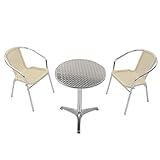 ガーデン3点セット ガーデンテーブル3点セット ガーデンテーブルセット 人工ラタン アルミチェア ダイニングチェア ロビーチェア ガーデンチェア スタッキングチェア ビーチチェア スタッキング アウト