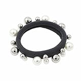 パールヘアリングラバーバンドヘッド韓国のヘアアクセサリー - ダークグレー