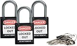 Brady 118969 Black, Brady Compact Safety Lock - Keyed Alike (3 Locks) [並行輸入品]