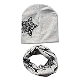 Ochine　ベビー　キッズ　子供　大きい星柄帽子＋小さい星柄マフラー　コットン　二点セット　超可愛い　男女兼用　保温防寒　撮影用にも　出産祝い　贈り物　フリーサイズ　7色選択