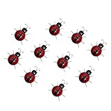 KESOTO 壁掛け式　テントウムシ デコレーション　ハンガー フェンス ガーデン装飾 10点セット　お買い得