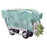 ハラックス はなこ アルミ製 側枠開閉式花の収穫台車 AH-310 [ノーパンクタイヤ]