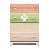 カントリー風 幅55cm 4段チェスト 脚付き 桐タンス 完成品