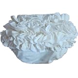 Buenos Ninos Girl's Cotton Shorts Top Baby Bloomer Diaper Covers Various Colors Ivory XL by Buenos N