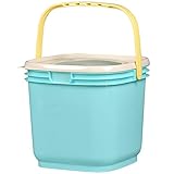 日本製 フタ付きバケツ においが漏れない ピタッとボックス 15L (15L, ライトブルー)