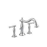American Standard 7440.900.002 Quentin Deck Mount Tub Filler, Polished Chrome [並行輸入品]