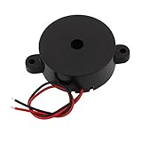 uxcell 電気ブザー　自励振タイプ　発音部品　ABS製　ブラック　DC 8-15V 12V