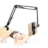 タブレット スタンド 寝ながら アーム スタンド フレキシブルアーム付き ベッド用 360回転...