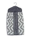 ベビードール寝具Minkyシェブロンおむつスタッカー、グレー