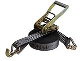 2 " Pythonラチェットストラップwith Wireフック 18 ft グレイ 571884GP-12