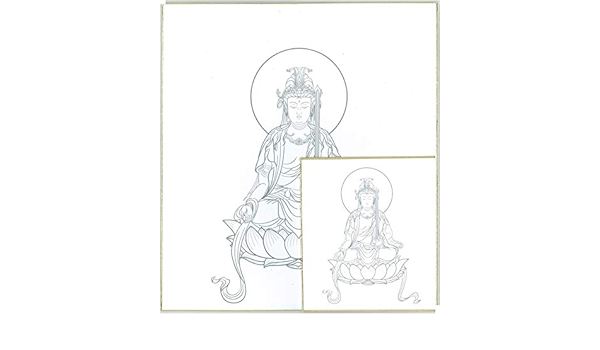 Amazon 仏さま色紙ぬりえ 丑年 寅年 守り本尊 虚空蔵菩薩 こくうぞうぼさつ 仏画 大人のぬりえ ぬりえ おもちゃ