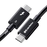 [Intel認証] Cable Matters 80Gbps Thunderbolt 5 ケーブル - 0.3m、[最大120Gbps帯域幅ブースト・240W充電・8K / 4K 540Hz]、サンダーボルト5ケーブル、Thunderbolt 4/USB4/USB-C対応、ブラック