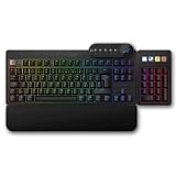 Mountain Everest Maxメカニカルゲーミングキーボード - USBハブ - Cherry MXホットスワップ可能スイッチ - RGBバックライト(ミッドナイトブラック、レッド - リニア&静音)