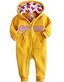 [Vaenait Baby]100%綿ベビー服ロンパースつなぎ肌着カバーオールフード付きCute girl Yellow 12-18