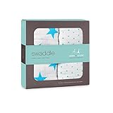 押さえつける、1パック2青Fluro (Aden & Anais) - Aden + Anais Swaddle, Fluro Blue 2 per pack [並行輸入品]